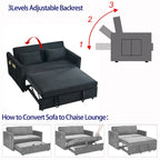 Sofá cama convertible, sofá doble versátil 3 en 1 con cama extraíble