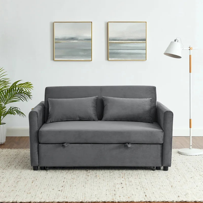 Sofá cama convertible, sofá doble versátil 3 en 1 con cama extraíble
