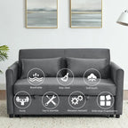 Sofá cama convertible, sofá doble versátil 3 en 1 con cama extraíble