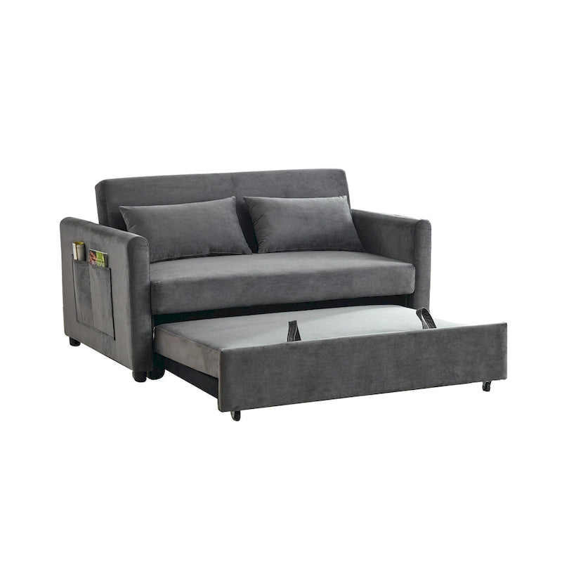 Sofá cama convertible, sofá doble versátil 3 en 1 con cama extraíble