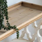 Holz-Konsolentisch mit Ablage und Tablettplatte