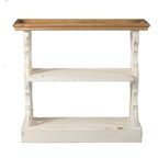 Holz-Konsolentisch mit Ablage und Tablettplatte