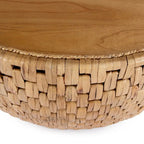 Ronde rotan drum salontafel