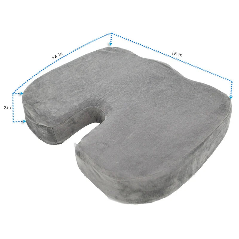 Sitzerhöhung aus Memory-Schaum mit Kühlgel, verbesserter orthopädischer Kontur-Sitzkissen mit Schwanzbeinauflage