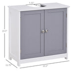 Waschtischunterschrank, Badezimmer-Waschbeckenunterschrank mit U-Ausschnitt und verstellbarem Einlegeboden