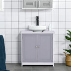 Waschtischunterschrank, Badezimmer-Waschbeckenunterschrank mit U-Ausschnitt und verstellbarem Einlegeboden