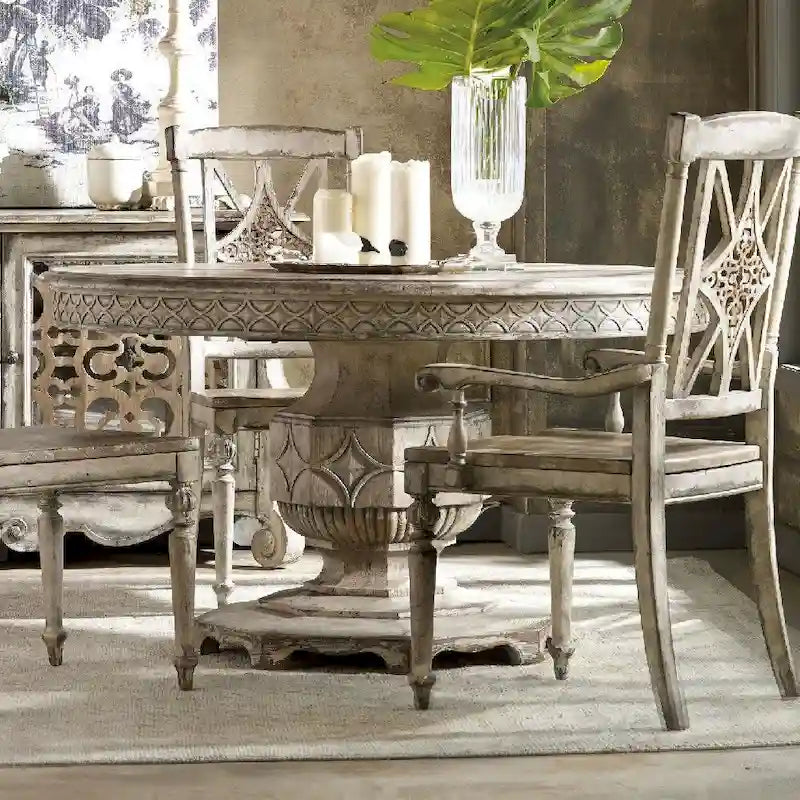 Hooker Furniture Chatelet 54 Round Vintage Luxury Farmhouse Dining