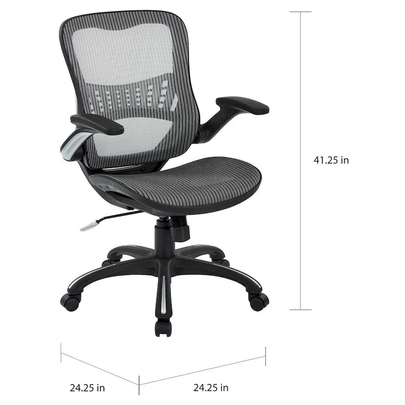 Bürodrehstuhl mit Netzbespannung an Sitzfläche und Rückenlehne