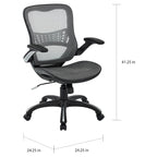 Bürodrehstuhl mit Netzbespannung an Sitzfläche und Rückenlehne